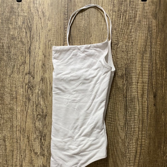 NWOT White Soft A&F Cowl Neck Bodysuit - Picture 5 of 6